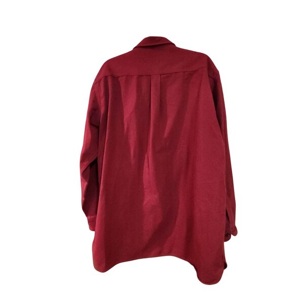 LL Bean Mens Chamois Long Sleeve Button Up Shirt XL Tall Heavy Shacket Jacket Fl - Picture 2 of 3